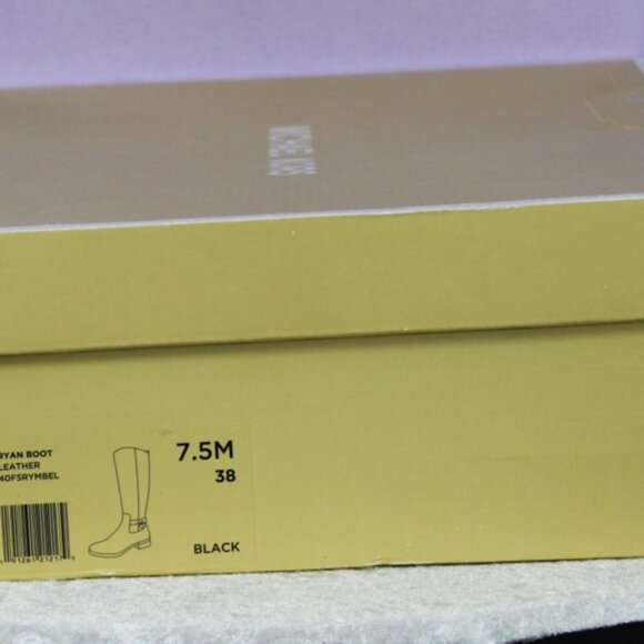 Michael Kors Ryan knee-high riding boots in classic black leather, size 7.5 - Picture 8 of 8